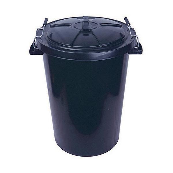 Black Bin & Lid 85 ltr